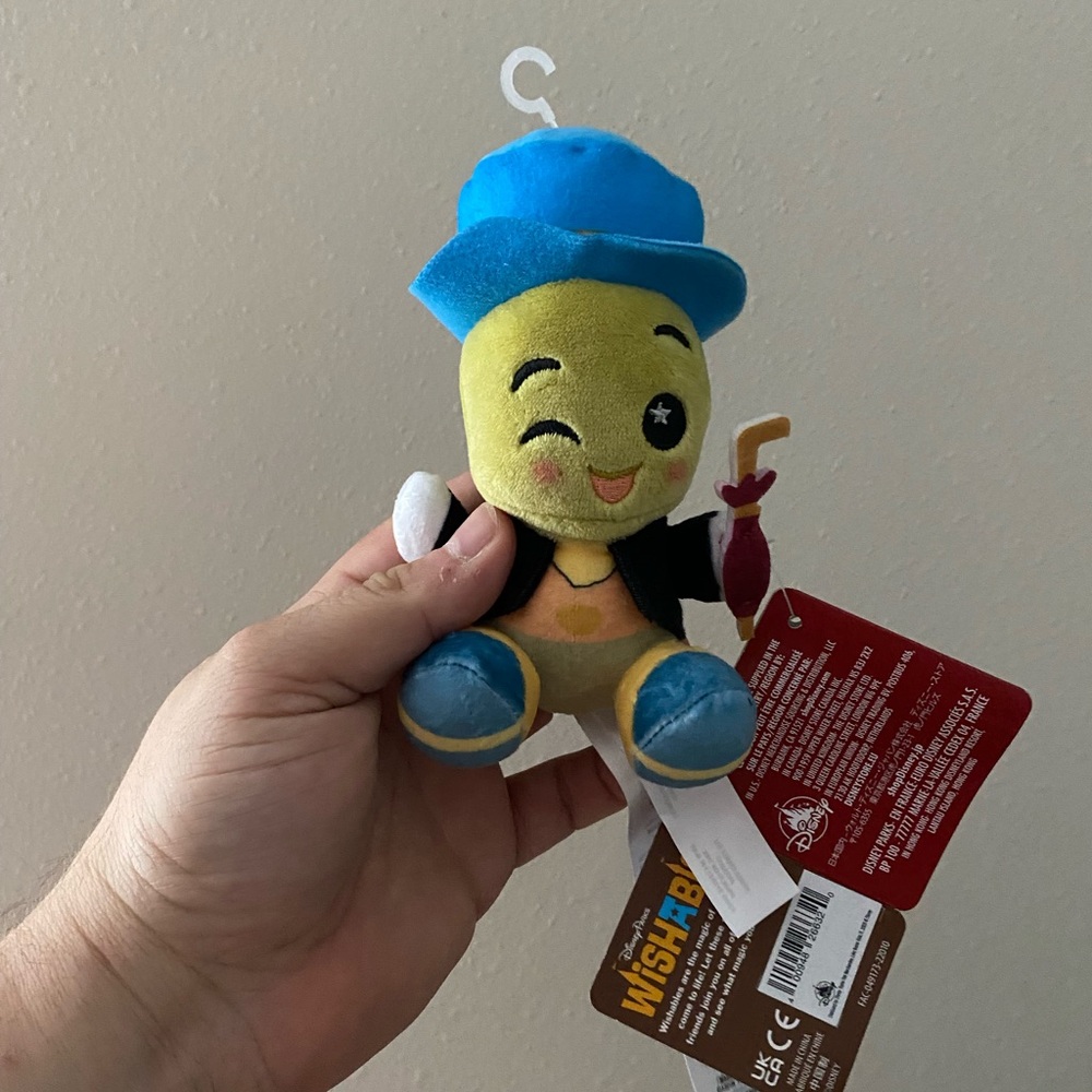 Disney Parks Wishables Pinocchio Series Jiminy Cricket Plush BNWT